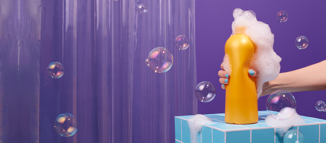 Shampoo fra oss får dusjen din til å se mindre ut.