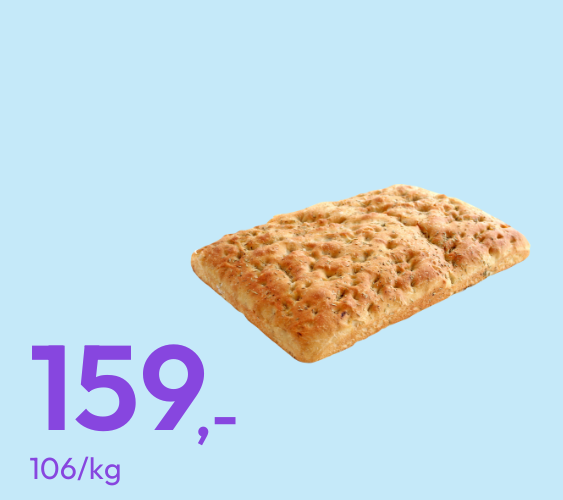 Focaccia for folk i farta 